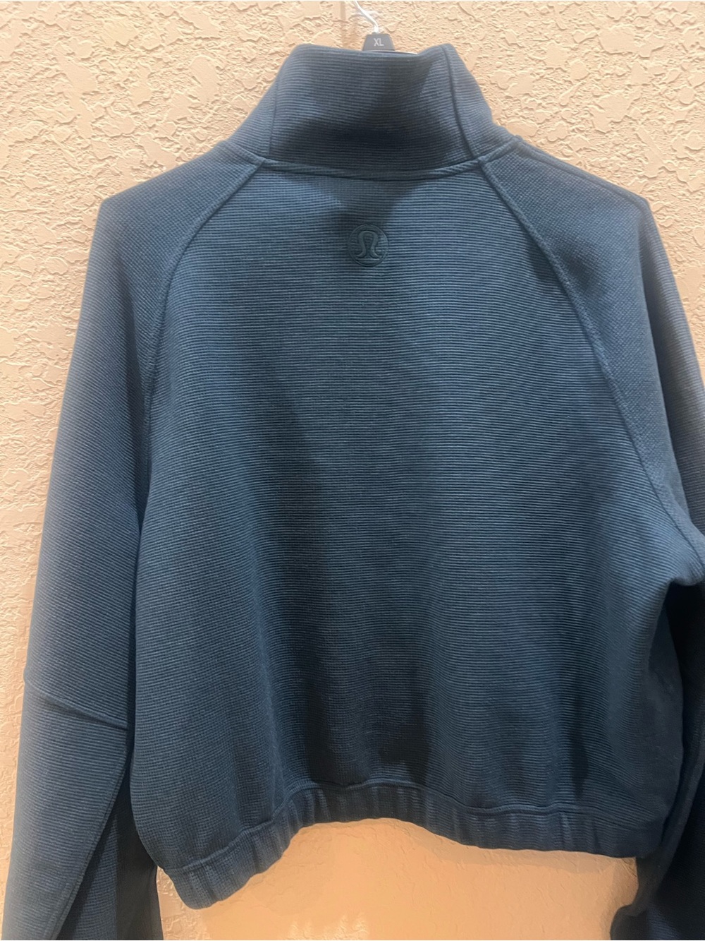 lululemon athletica Women's Half-Zip Scuba Cropped Funnel Neck Waffle size:L - Picture 2 of 6